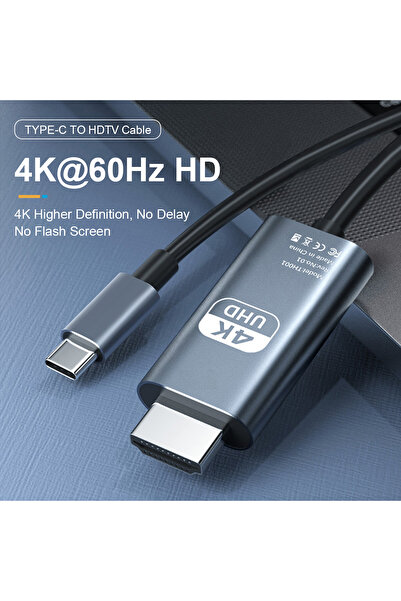 Choice كابل HDMI 4K 60Hz من USB C إلى HDMI، محول HDMI متوافق مع التلفزيون عال...