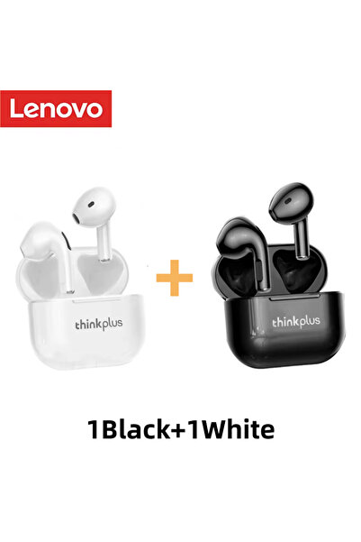 Choice1 سماعات أذن لاسلكية Lenovo 1Black و1White LP40 بتقنية البلوتوث 5.0 مع ...