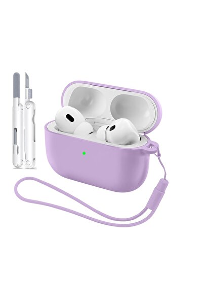 Choice11 غطاء حماية ناعم من السيليكون لسماعات AirPods Pro 3 باللون الأرجواني ...