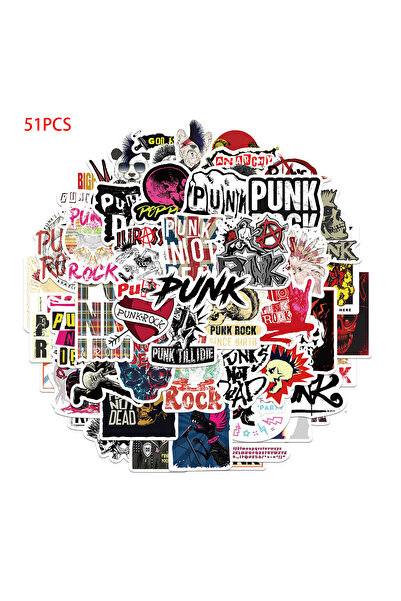 Choice 51Pcs 51Pcs Heavy Metal Punk Stickers Music Trend Stickers DIY Graffit...