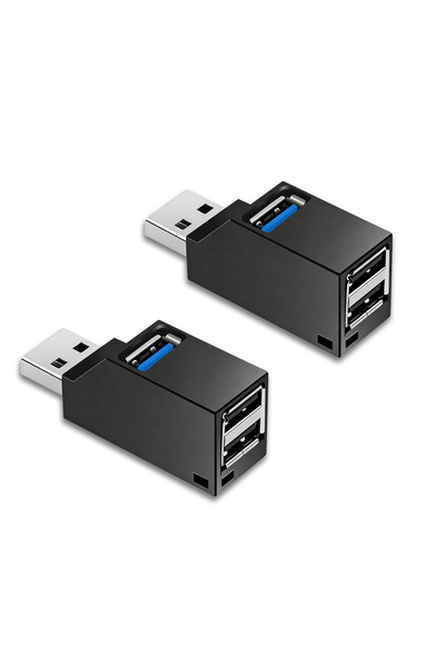 Choice1 black 2pcs 3-in-1 USB HUB USB 3.0 Adapter USB Docking Station USB Spl...