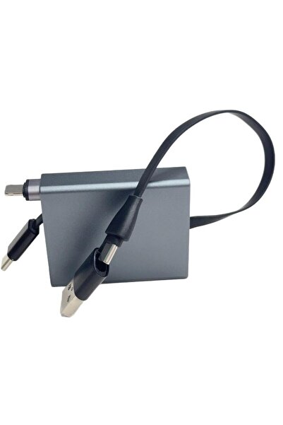 Choice كابل USB تلسكوبي رمادي اللون من نوع C بقوة 66 واط متوافق مع أجهزة متعد...