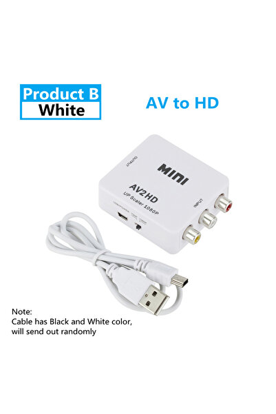 Choice1 محول فيديو AV2HD أبيض متوافق مع HDMI، محول RCA AV/CVSB L/R إلى HDMI، ...