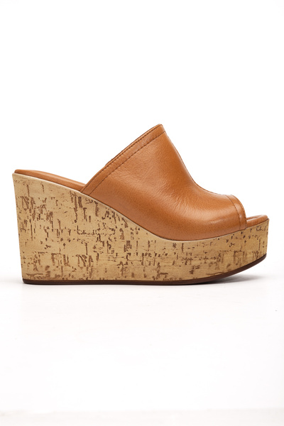 Elile Shoes Hakiki Deri 34-35-36-37-38-39-40 Numara Doğal Mantar Görünümlü Ka...