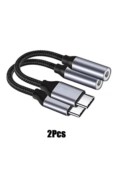 Choice silver 2pcs Type-C to 3.5mm Aux Audio Adapter Original Audio Jack Cabl...