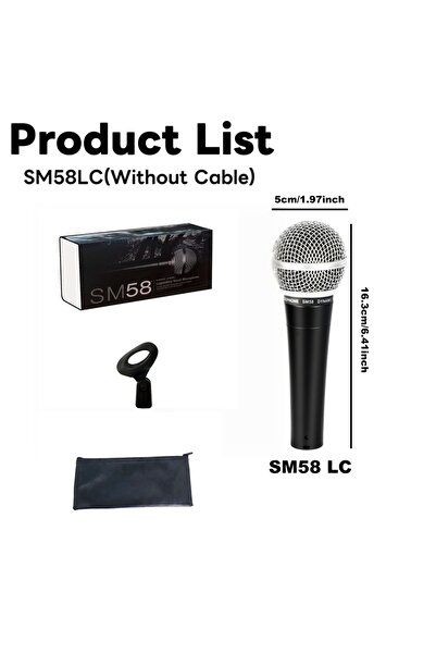 Choice1 ميكروفون ديناميكي محمول باليد SM58LC (بدون كابل) من Lokchonk، ميكروفو...
