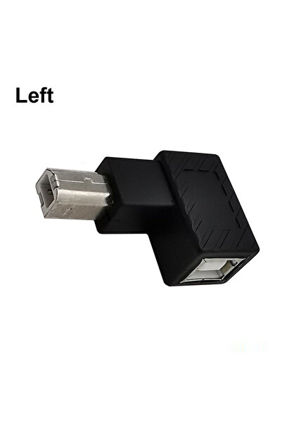 Choice محول تمديد USB 2.0 من النوع B بزاوية 90 درجة للجهة اليسرى، ذكر لأعلى/أ...