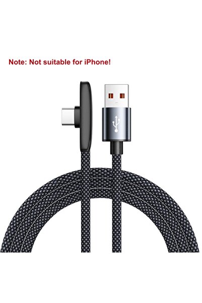 Choice1 كابل شحن USB إلى Type-C بطول 1 متر بزاوية 90 درجة، سلك بيانات سريع ال...