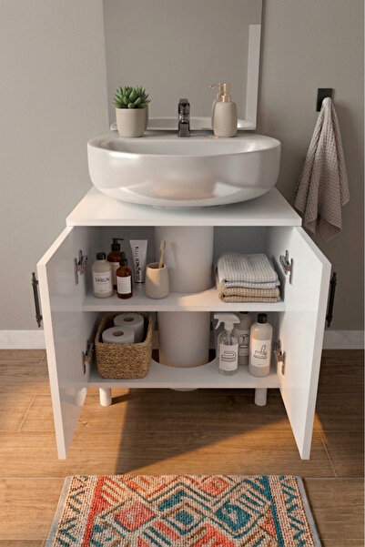 makbulce Sardunya Lavabo Alt Dolabı %100 MDF