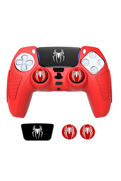 Choice3 Red Anti-Slip Protective Skin Shell for PS5 Controller Silicone Cover...