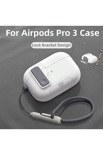 Choice5 غطاء حماية جديد أبيض اللون لسماعات AirPods Pro 3 مع قفل آمن وحماية كا...