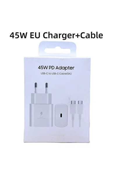 Choice1 45W White EU Set FOR 45W PD Charger Super Fast Charge Adapter For S25...