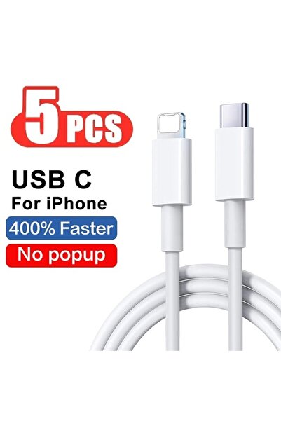 Choice1 كابل شحن سريع من نوع TPU Type-L بطول 1 متر، 5 قطع، 30 واط، 1 متر، 2 م...
