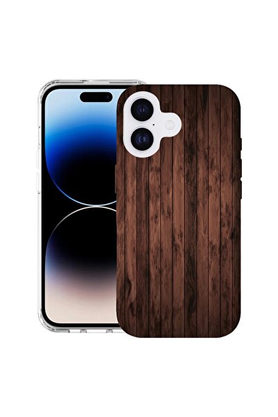 bestcase Θήκη για Apple iPhone 17 με σχέδιο από ξύλο καρυδιάς, MagSafe Αντικρ...