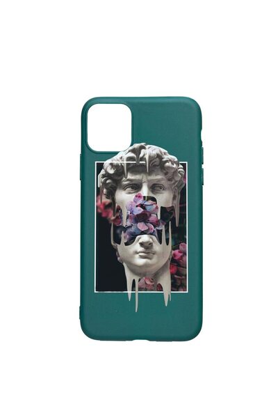 bestcase Θήκη σιλικόνης συμβατή με Apple iPhone 11 Pro Max, Άγαλμα Δαβίδ, ανθ...