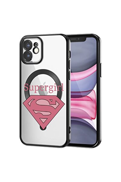 bestcase Husa Luxury MagSafe, Compatibila Apple iPhone 11, Super Girl, Ultra-...