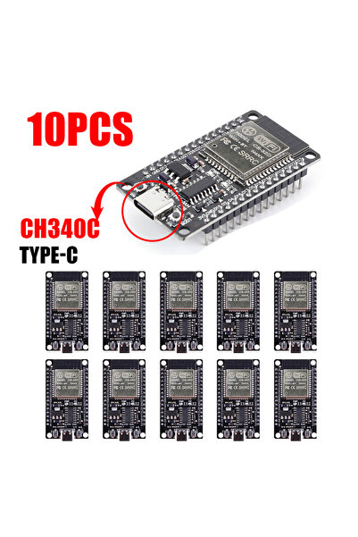 Choice8 لوحة تطوير ALLOYSEED 10PC TYPE-C CH340C ESP32 -32 مع منفذ TYPE-C CH34...