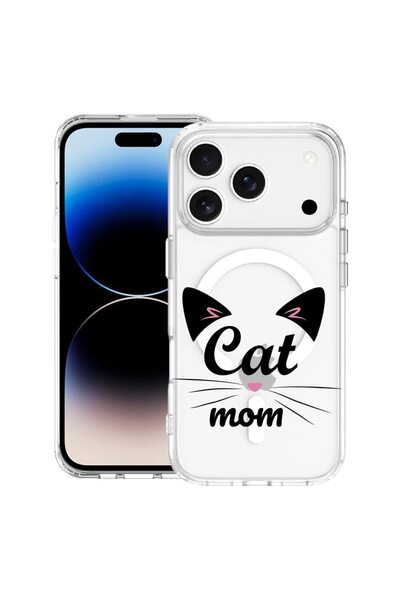 bestcase Θήκη για Apple iPhone 17 Pro με σχέδιο Γάτα Μαμά, Αντικραδασμική TPU...