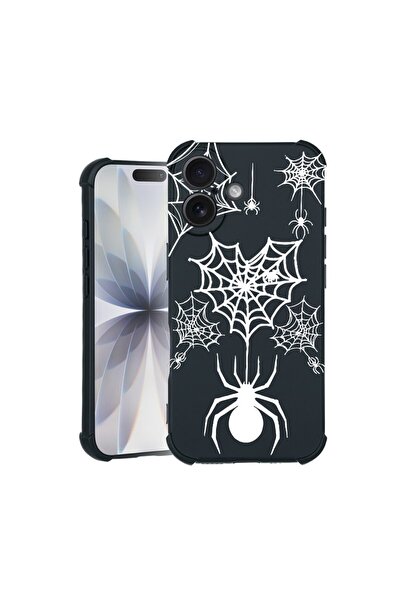 bestcase Θήκη TPU Pro Shock συμβατή με Apple iPhone 16, με σχέδιο ιστού αράχν...