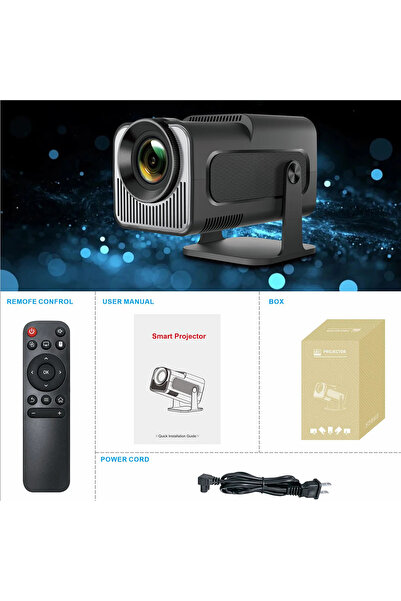 Choice3 AU Plug Black Velec HY320 Mini Projector Upgrade 4K Android 11 WiFi 6...