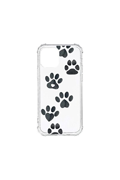 bestcase Αντικραδασμική Θήκη 1.5MM, Συμβατή με Apple iPhone 12, Σχέδιο Πατούσ...