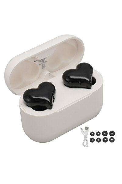 Choice1 black Heart Shaped Wireless Earbuds Wireless Earbuds Headphone Fast P...