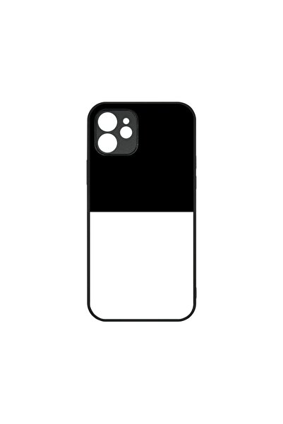 bestcase Husa Slim Glassy, Συμβατό με Apple iPhone 12, Μαύρο & Λευκό, Χρώματα...