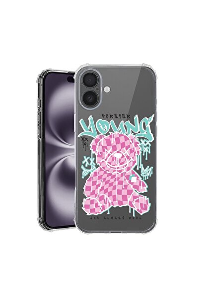 bestcase Θήκη για Apple iPhone 16, Αντικραδασμική 1.5MM, Αρκουδάκι Αιώνια Νεό...