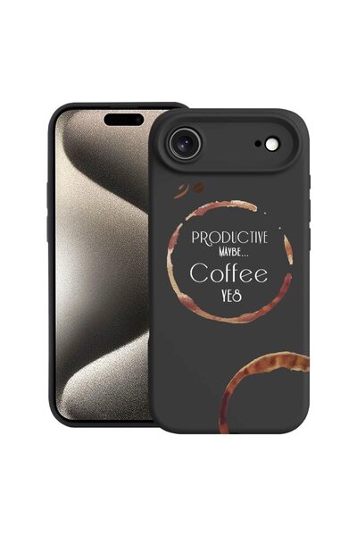 bestcase Husă pentru Apple iPhone 17 Air cu Design Coffee, Silicon Premium, M...
