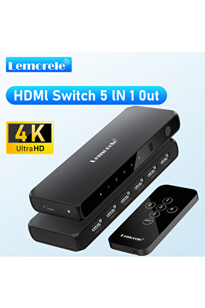 Choice 5 IN 1 OUT Lemorele 4K HDMI Switch 5 In 1 Out Distributor Converter Bi...