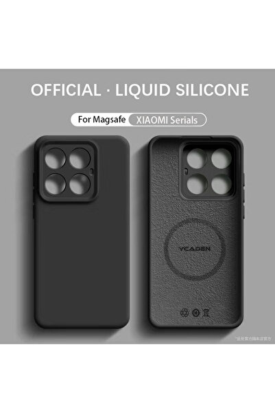 Choice78 حافظة سيليكون سائلة مغناطيسية سوداء لهاتف Xiaomi 17 مناسبة لـ Magsaf...