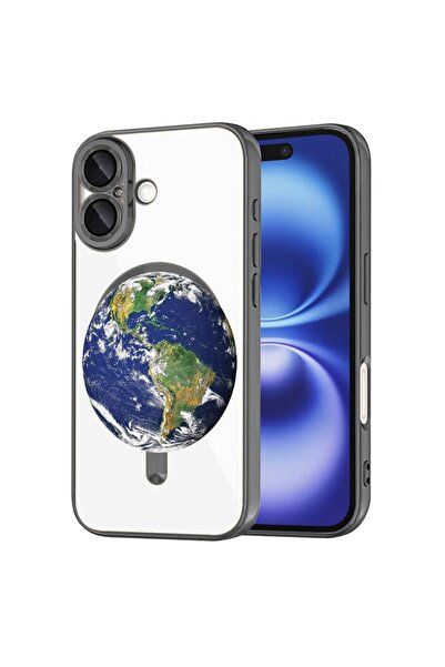 bestcase Πολυτελής Θήκη MagSafe, Συμβατή με Apple iPhone 16, Πλανήτης Γη - Απ...