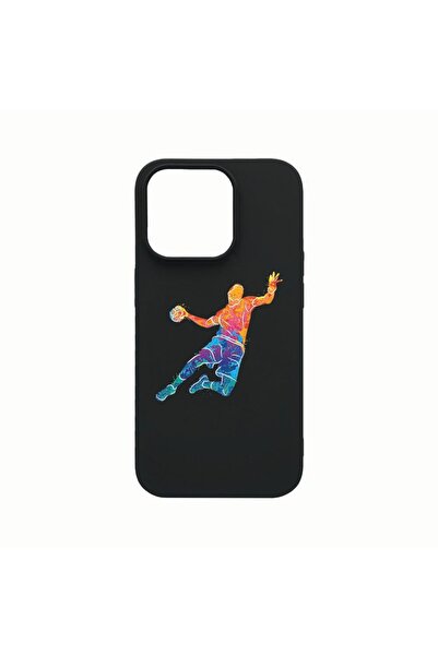 bestcase Силиконов калъф, съвместим с Apple iPhone 14 Pro, Хандбал Цветен, ус...