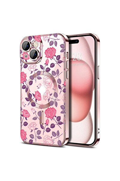 bestcase Husa Luxury MagSafe, Compatibila Apple iPhone 15 Plus, Rose, Ultra-S...