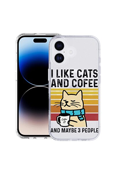 bestcase Husă pentru Apple iPhone 17 cu Design Pisici și Cafea, Mag Anti Shoc...