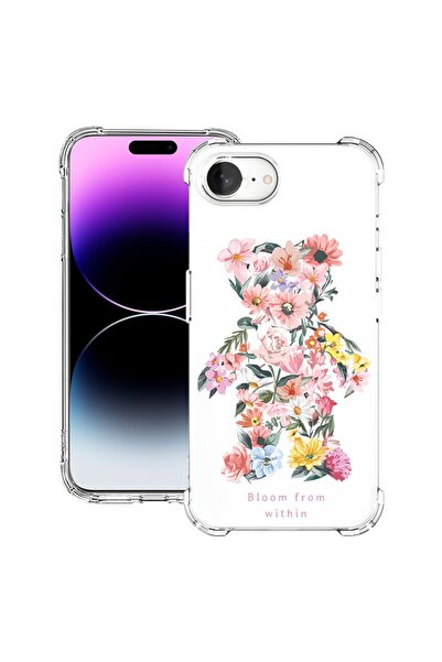 bestcase Husă pentru Apple iPhone 16e, Antișoc 1.5MM, Ursuleț de pluș care în...