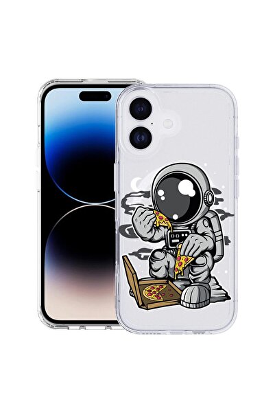 bestcase Θήκη για Apple iPhone 17 με σχέδιο Αστροναύτη με Πίτσα, Αντικραδασμι...