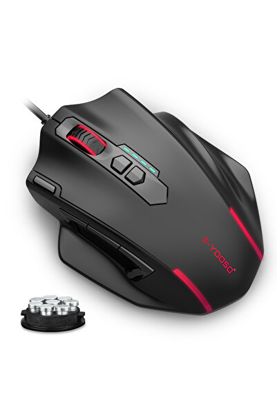 Choice Black E-YOOSO X-41 Pro USB Wired Gaming Mouse RGB Backlit 12400 DPI 11...