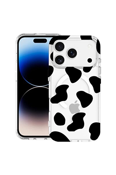 bestcase Husă pentru Apple iPhone 17 Pro cu Design Black Cow, Mag Anti Shock ...