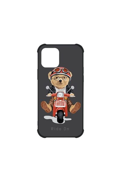 bestcase Husa MaxSafe Glassy, Συμβατό με Apple iPhone 12, Rider Teddy Bear, Χ...