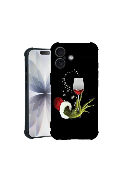 bestcase Husa TPU Pro Shock Compatibila cu Apple iPhone 16, cu Design Xmas Gr...