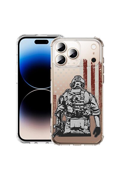 bestcase Husă pentru Apple iPhone 17 Pro cu Design Soldat American, Antișoc, ...