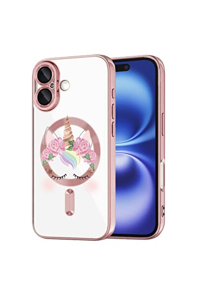 bestcase Husa Luxury MagSafe, Compatibila Apple iPhone 16 Plus, Unicorn, Ultr...