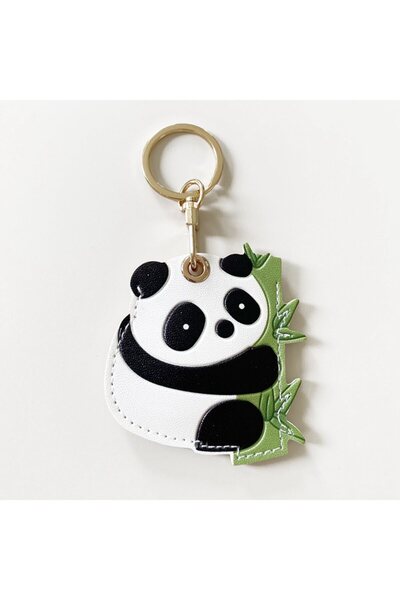 Choice1 Type B For Airtag PU Leather Keychain Holder Case Cartoon Anti-Loss P...