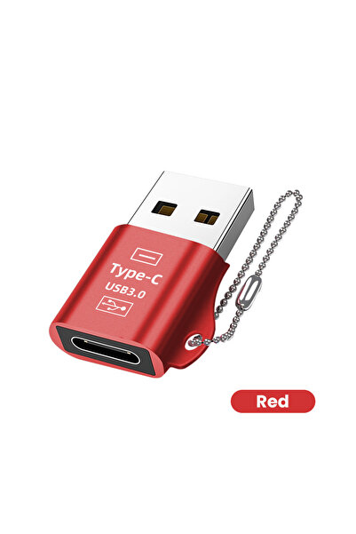 Choice1 Red USB 3.0 OTG Adapter USB To Type C Adapter Fast Charging High Spee...