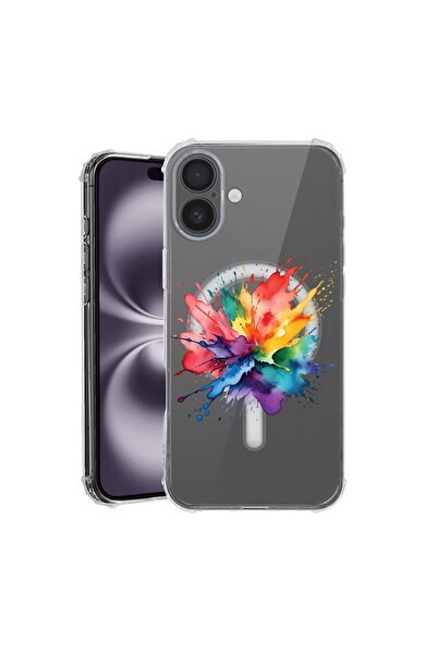 bestcase Husa pentru Apple iPhone 16, MagSafe Anti Shock, Color Splash, Prote...