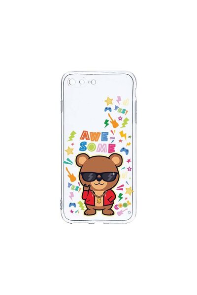 bestcase Husa din silicon transparent de 2MM, compatibilă cu Apple iPhone 8 P...