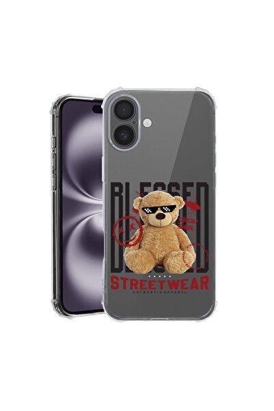 bestcase Θήκη για Apple iPhone 16 Plus, Αντικραδασμική 1.5MM, Αρκουδάκι Ευλογ...