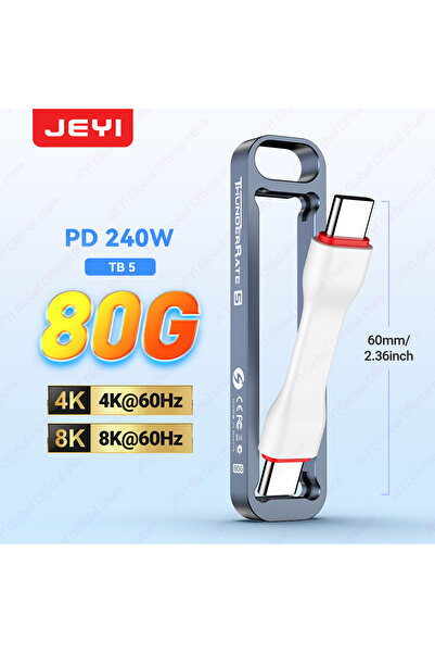 Choice كابل JEYI F60Pro-Cover JEYI قصير من نوع USB C إلى USB C بسرعة 80 جيجاب...
