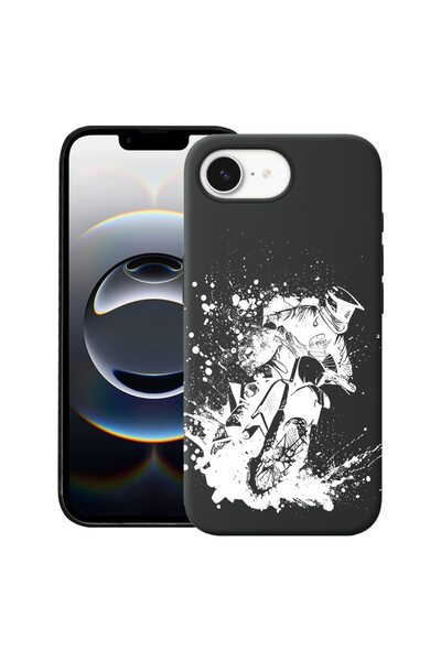 bestcase Калъф за Apple iPhone 16e, Премиум тънък силиконов 1.2ММ, Мотокрос, ...